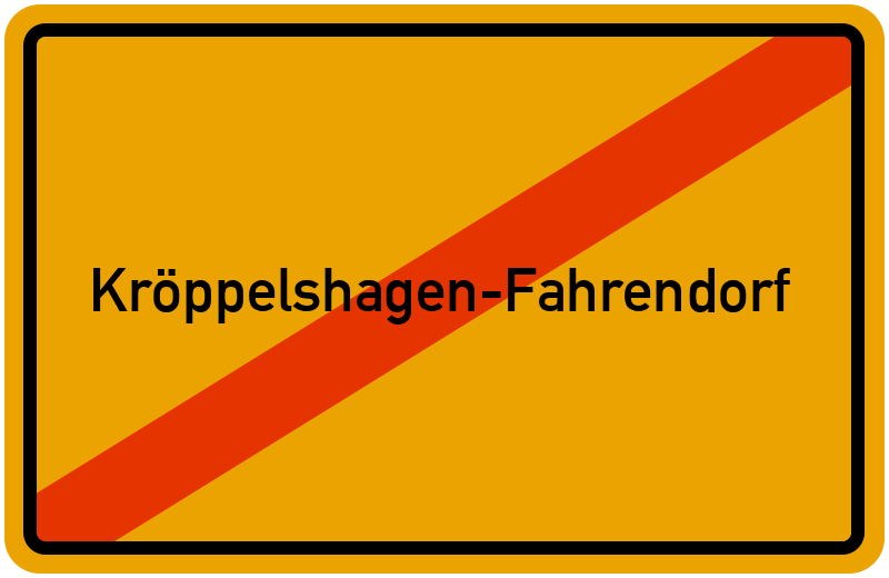 Ortsschild Kröppelshagen-Fahrendorf