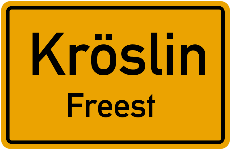 Ortsschild Kröslin
