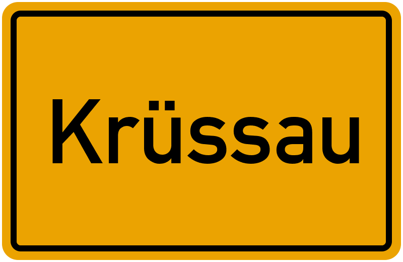 Ortsschild Krüssau