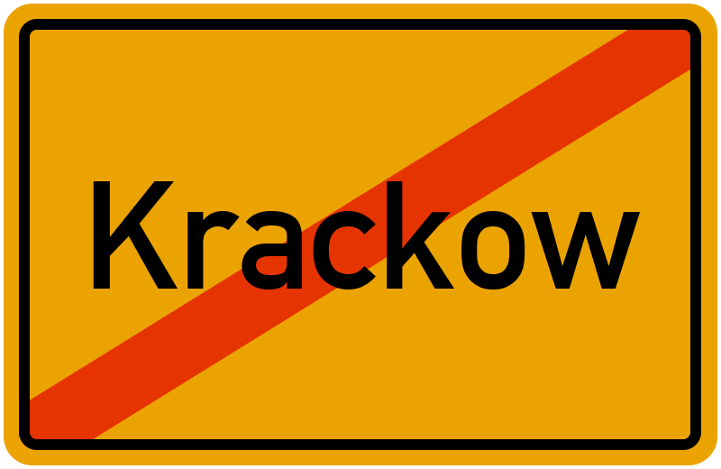 Ortsschild Krackow