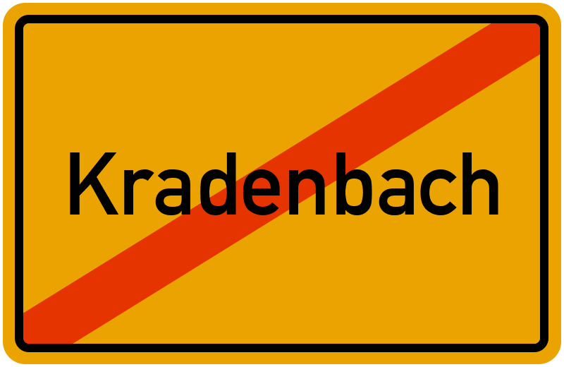 Ortsschild Kradenbach