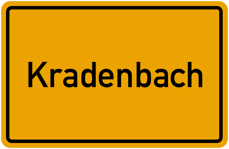 Ortsschild Kradenbach