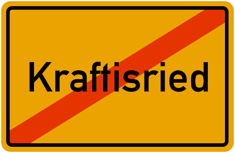 Ortsschild Kraftisried
