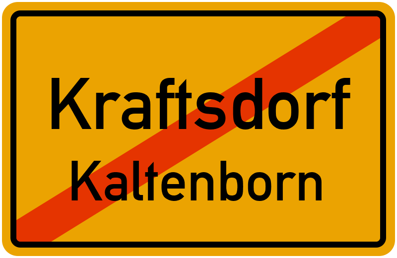 Ortsschild Kraftsdorf