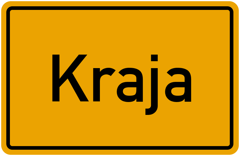 Ortsschild Kraja