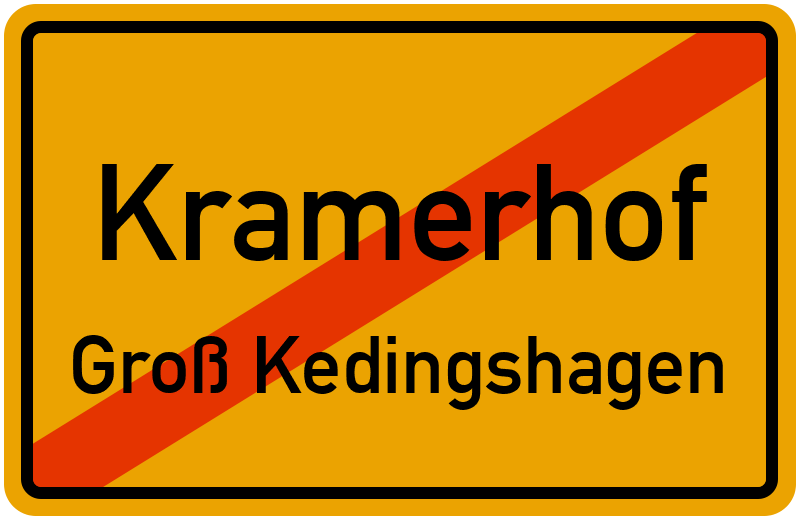 Ortsschild Kramerhof