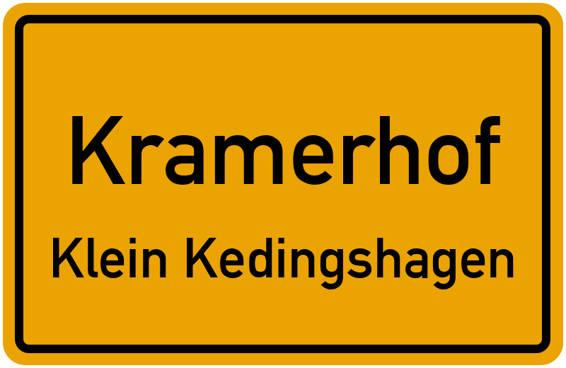 Ortsschild Kramerhof