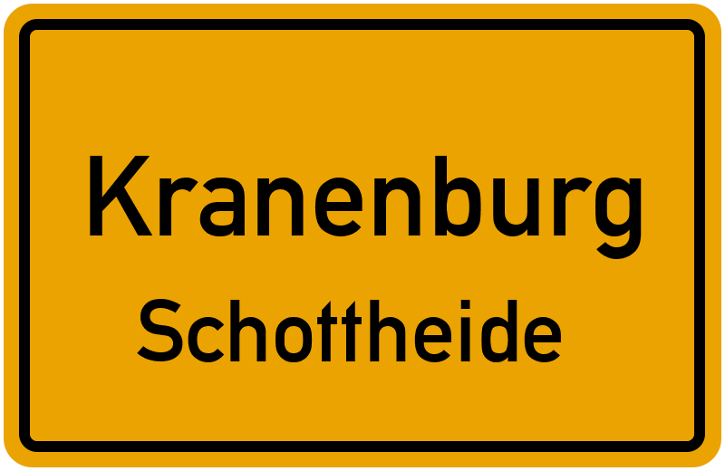 Ortsschild Kranenburg