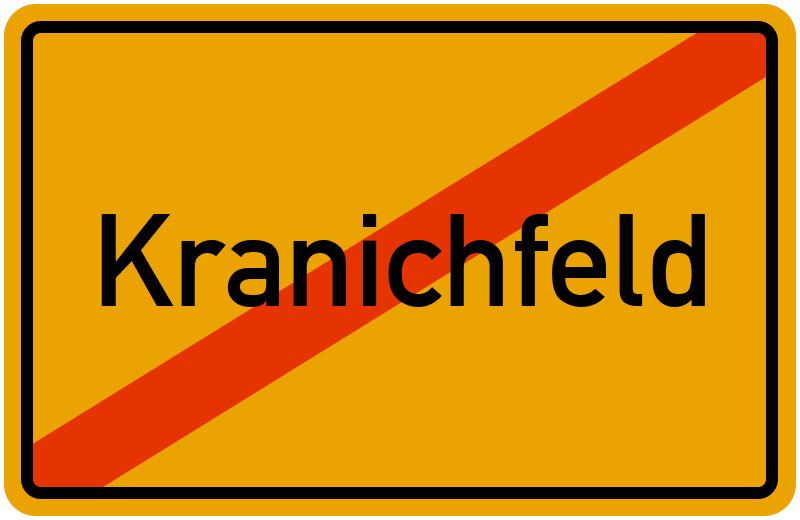 Ortsschild Kranichfeld
