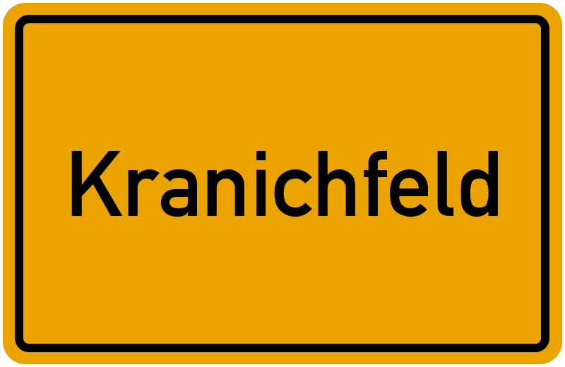 Ortsschild Kranichfeld