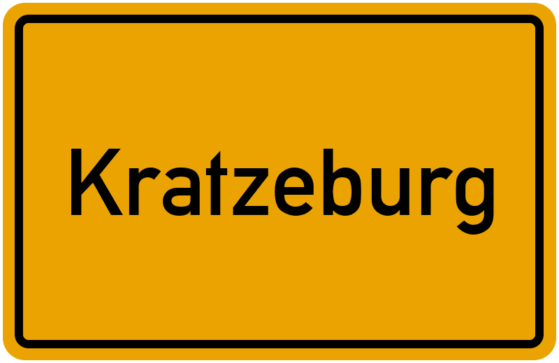 Ortsschild Kratzeburg