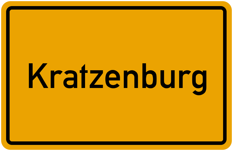 Ortsschild Kratzenburg