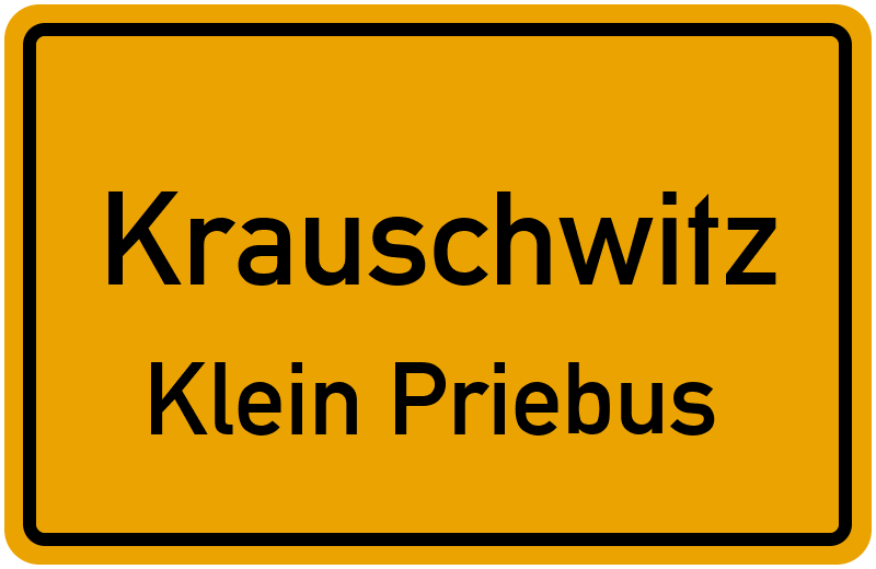 Ortsschild Krauschwitz