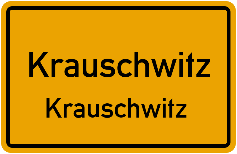 Ortsschild Krauschwitz
