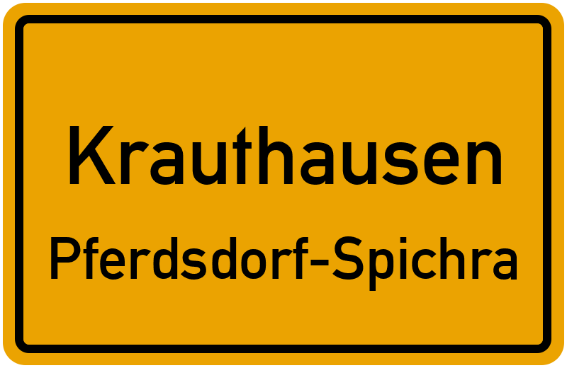 Ortsschild Krauthausen
