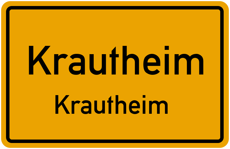 Ortsschild Krautheim