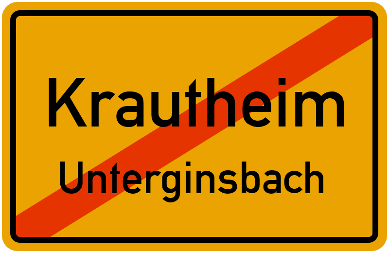 Ortsschild Krautheim