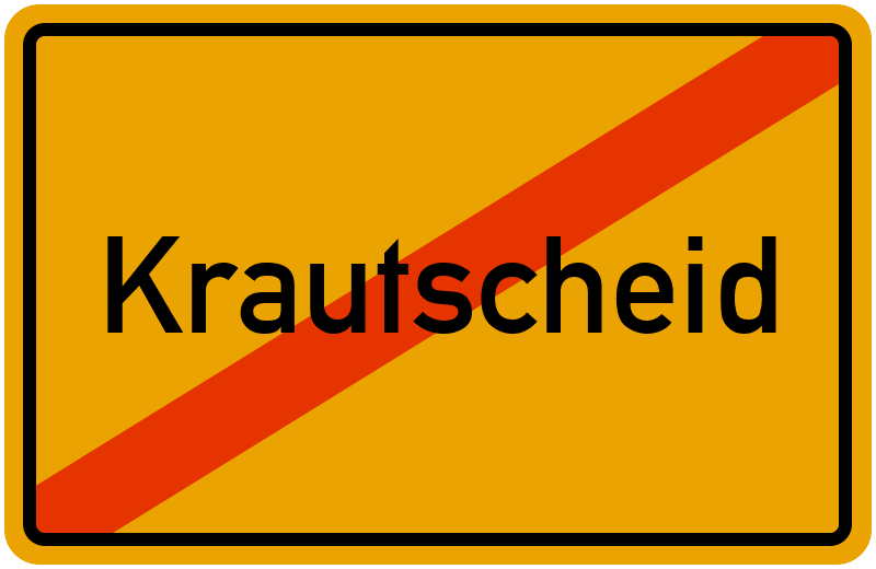 Ortsschild Krautscheid