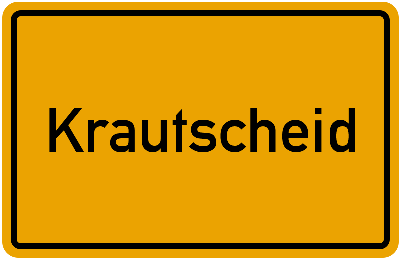 Ortsschild Krautscheid
