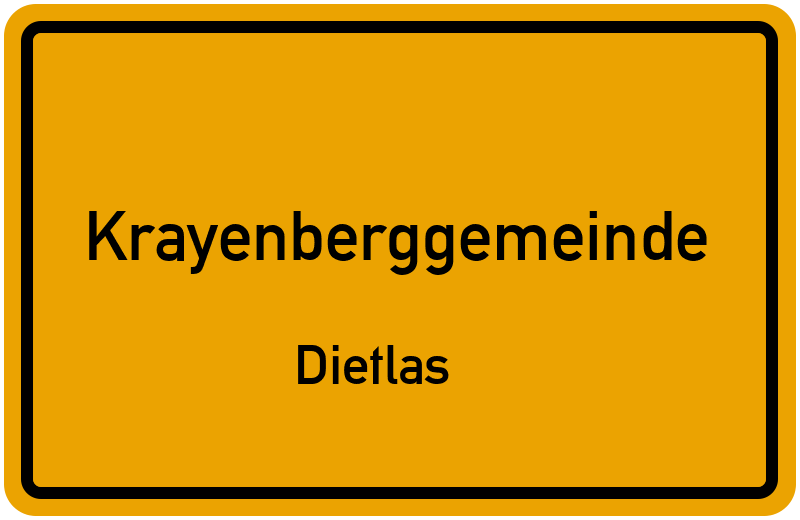 Ortsschild Krayenberggemeinde