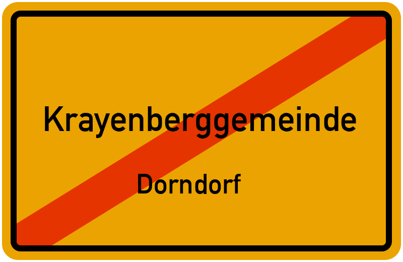 Ortsschild Krayenberggemeinde