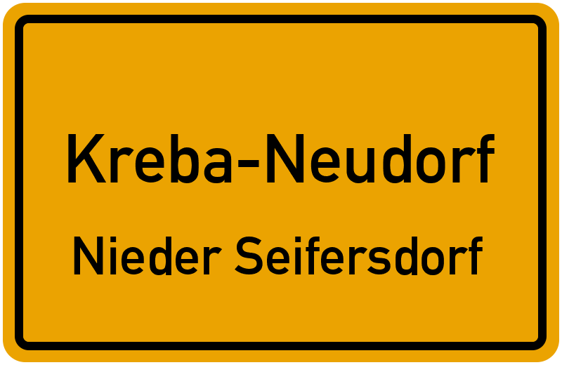 Ortsschild Kreba-Neudorf
