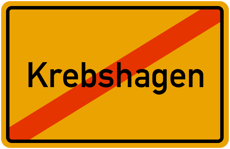 Ortsschild Krebshagen