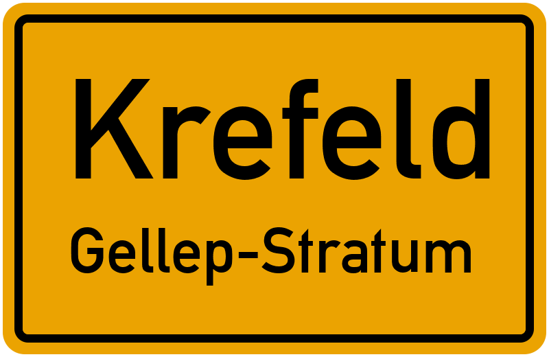 Ortsschild Krefeld