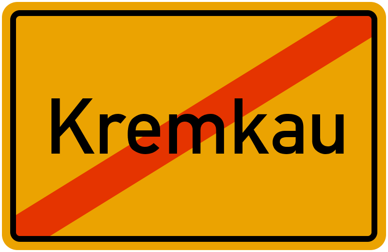 Ortsschild Kremkau