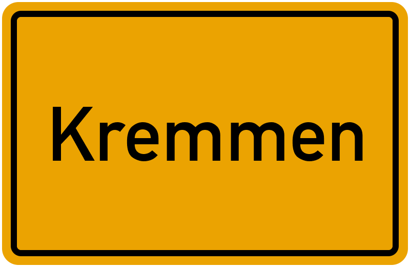 Ortsschild Kremmen