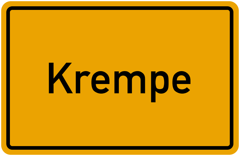 Ortsschild Krempe