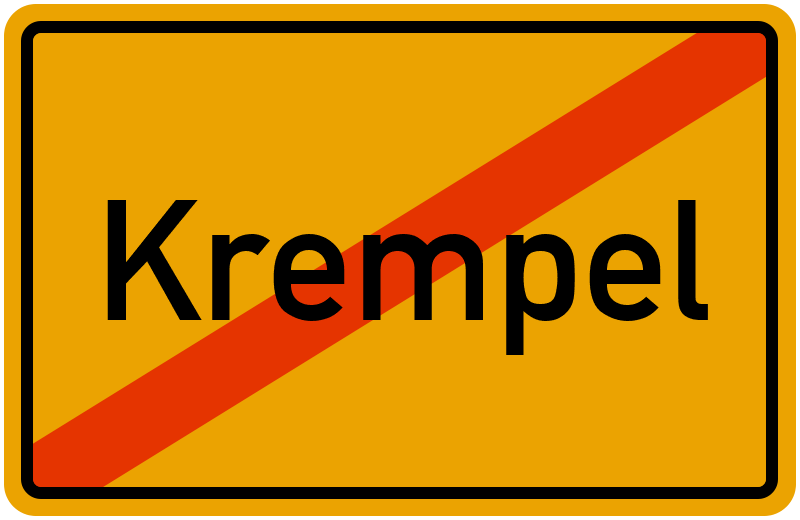Ortsschild Krempel