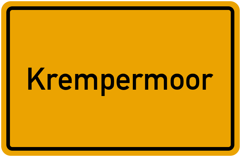 Ortsschild Krempermoor