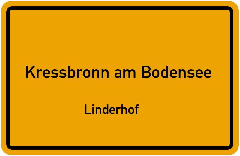 Ortsschild Kressbronn am Bodensee