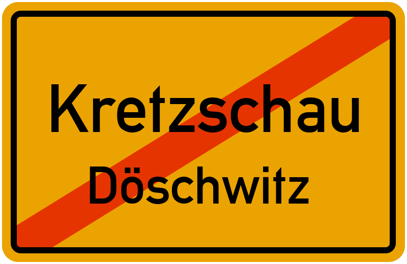 Ortsschild Kretzschau