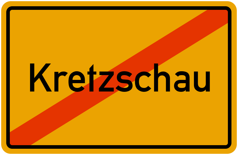 Ortsschild Kretzschau