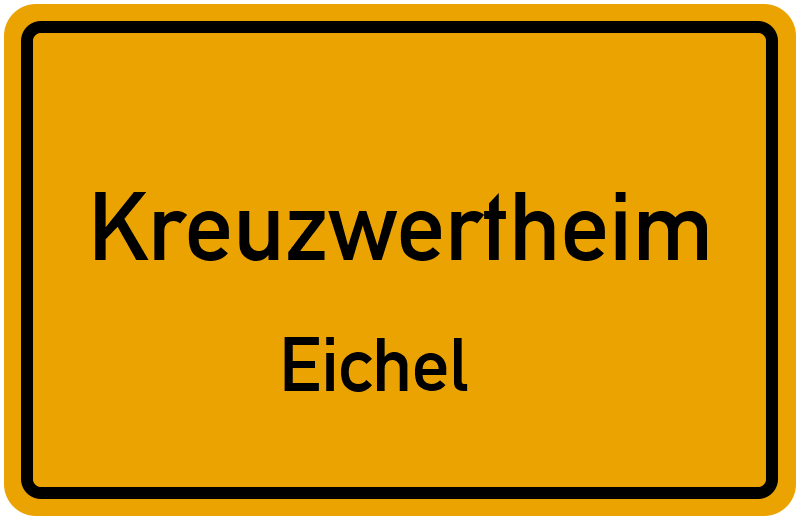 Ortsschild Kreuzwertheim