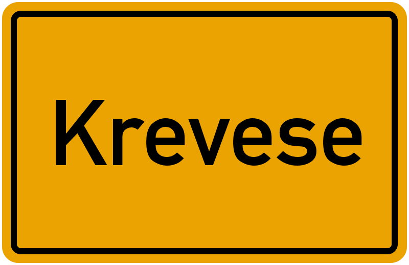 Ortsschild Krevese
