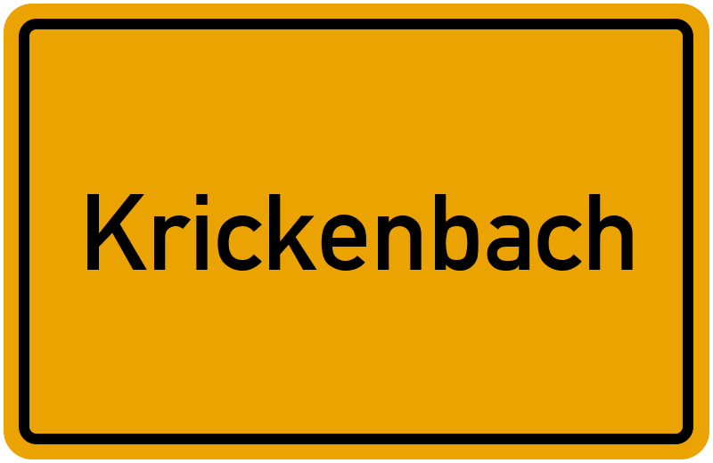Ortsschild Krickenbach
