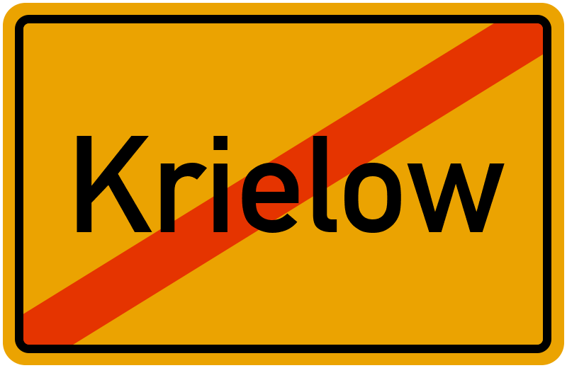 Ortsschild Krielow