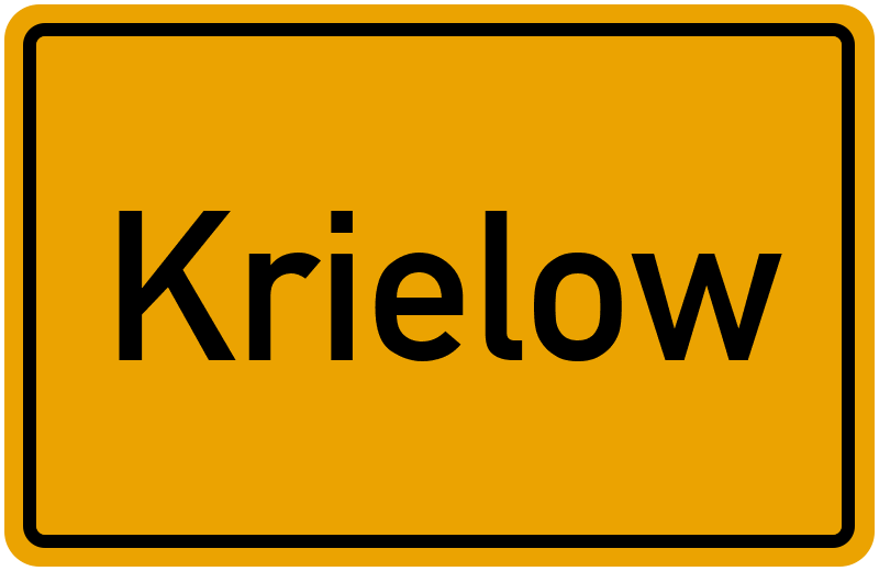 Ortsschild Krielow