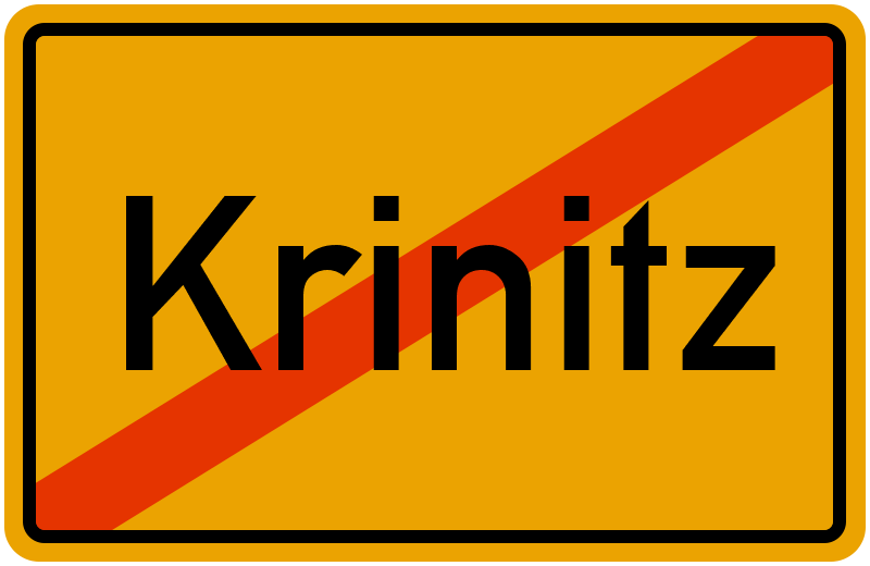 Ortsschild Krinitz