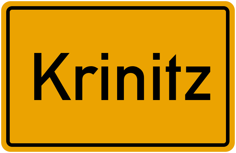 Ortsschild Krinitz