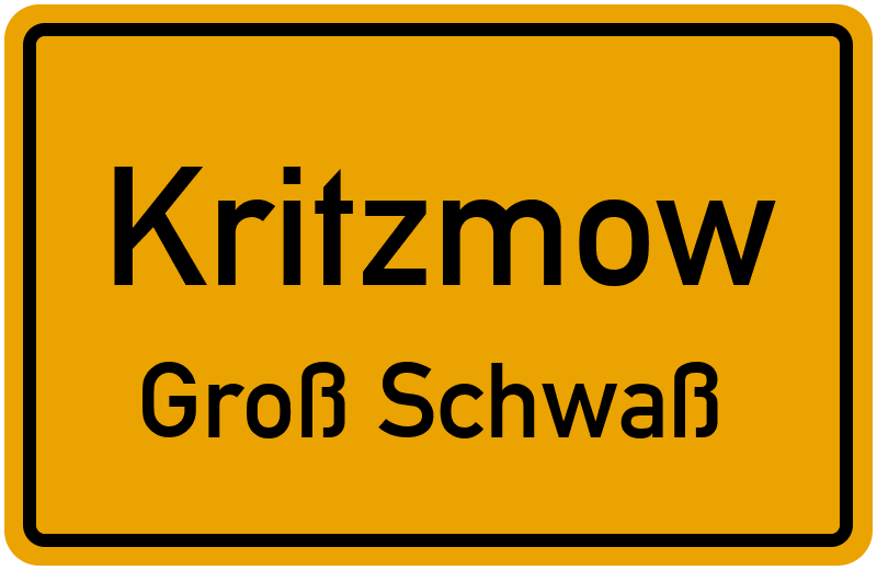 Ortsschild Kritzmow