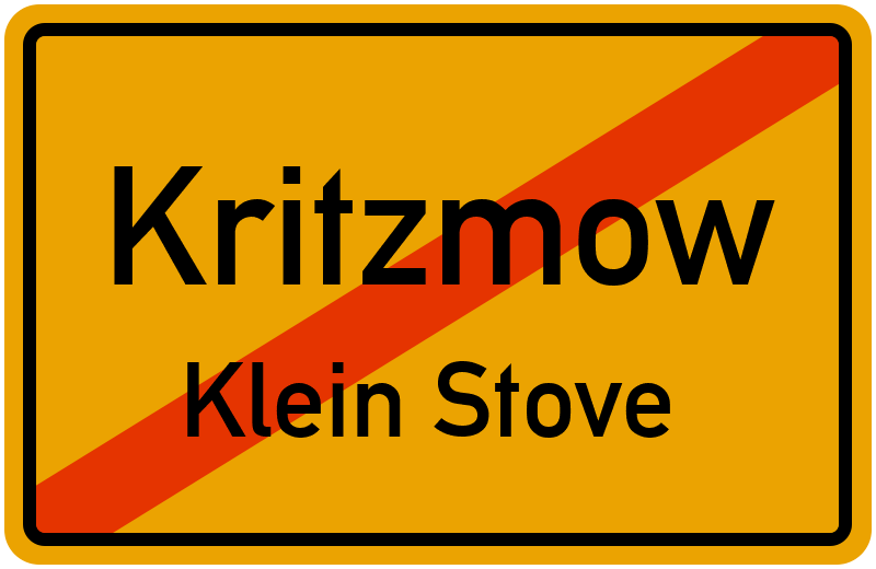 Ortsschild Kritzmow