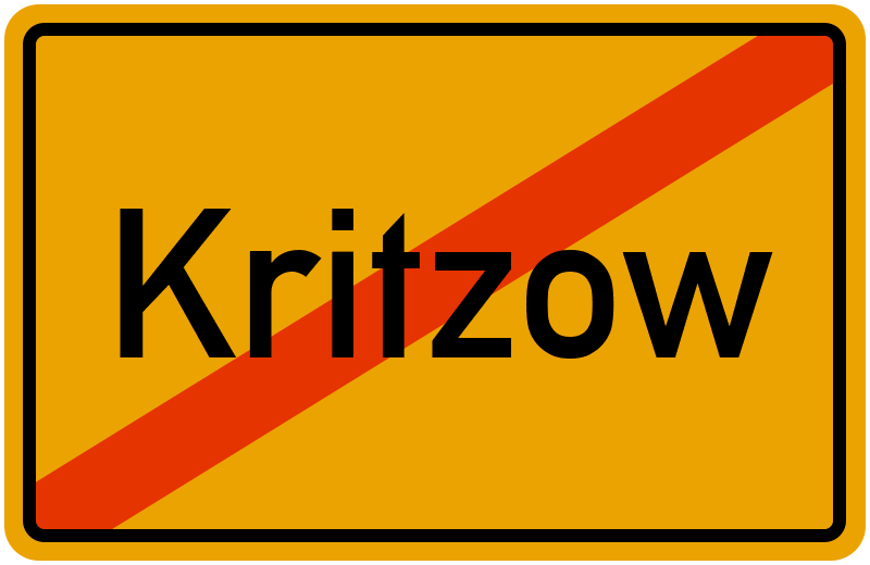 Ortsschild Kritzow