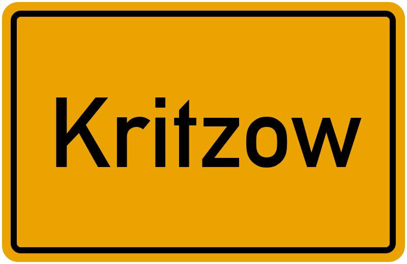 Ortsschild Kritzow