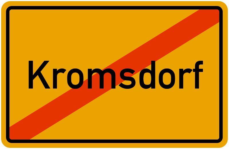 Ortsschild Kromsdorf