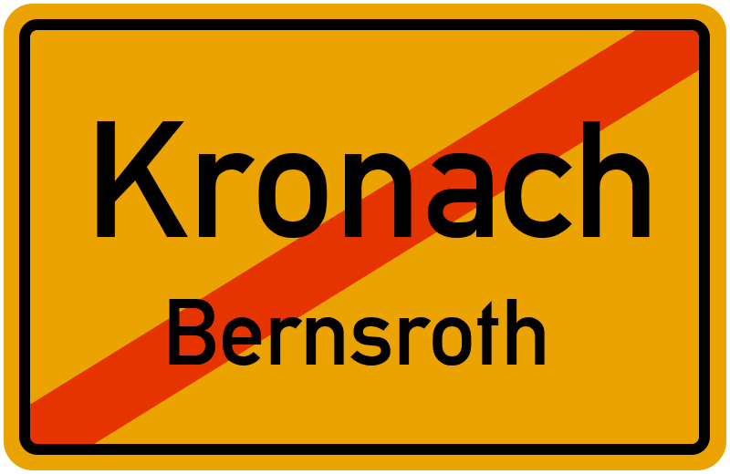 Ortsschild Kronach