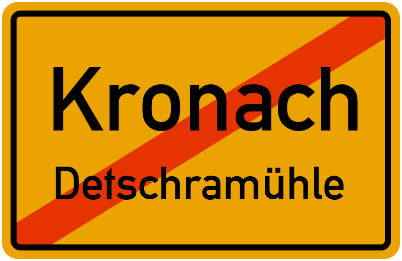 Ortsschild Kronach